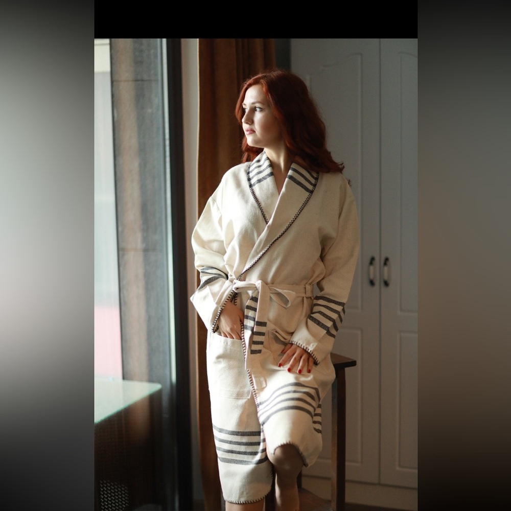 Turkish towel robe small-medium